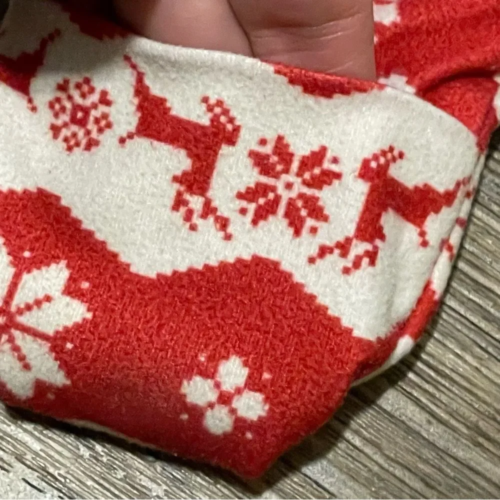 Sweet Honey Christmas Zip Up Onsie Red White Reindeer Size 18 Months